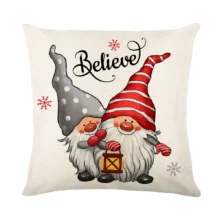 Housse de coussin Noël gris et blanc sapin et boule de neige Housse de coussin Noël gris et blanc sapin et boule de neige 3