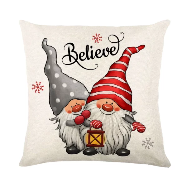 Housse de coussin Noël gris et blanc sapin et boule de neige Housse de coussin Noël gris et blanc sapin et boule de neige 3