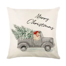 Housse de coussin Noël gris et blanc sapin et boule de neige Housse de coussin Noël gris et blanc sapin et boule de neige 8