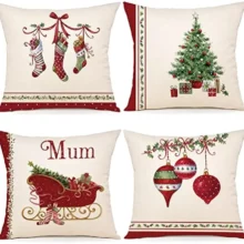 Housses de coussin sapin et décoration des fêtes de Noël 1