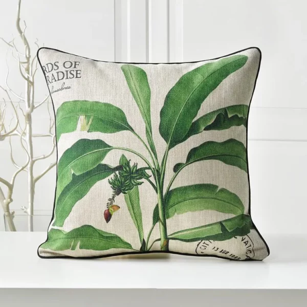 Housse de coussin nature fleur tropicale signature 6