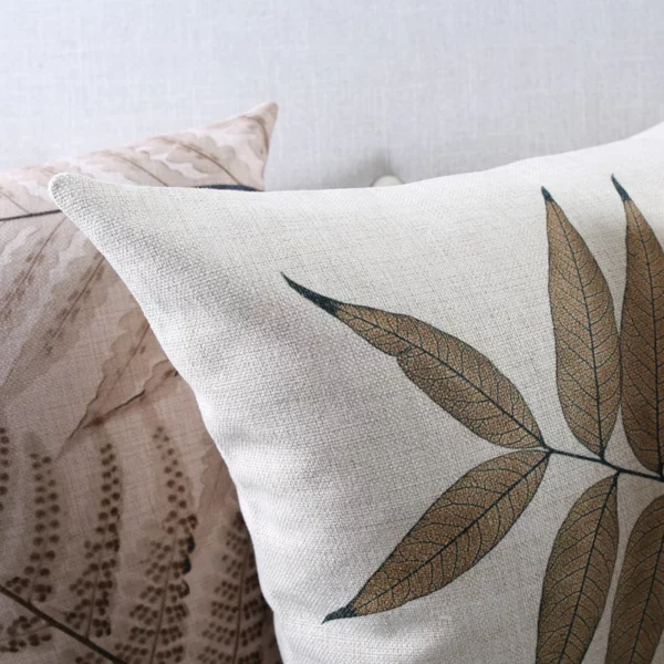 Housse de coussin imprimée de feuillage Housse de coussin imprimée de feuillage 3