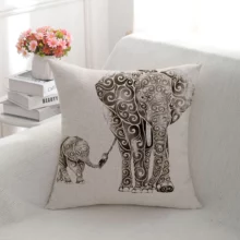 Housse de coussin animaux éléphant d’Afrique Housse de coussin animaux éléphant d'Afrique 4