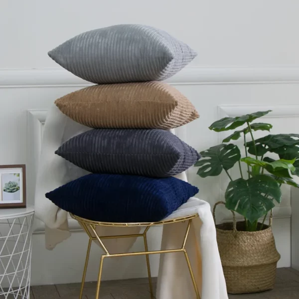 Housse de coussin velours côtelé multi taille et couleurs Housse de coussin velours côtelé multi taille et couleurs 3