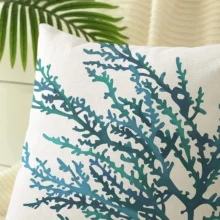 Housse de coussin Corail bleu Housse de coussin Corail bleu 3