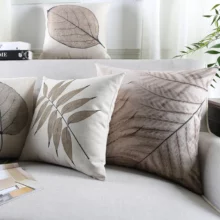 Housse de coussin imprimée de feuillage Housse de coussin imprimée de feuillage 1