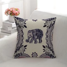 Housse de coussin animaux éléphant d’Afrique Housse de coussin animaux éléphant d'Afrique 3