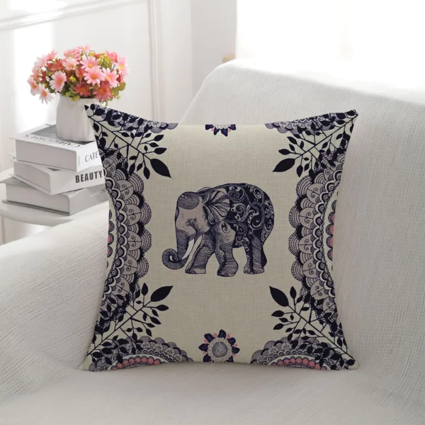 Housse de coussin animaux éléphant d’Afrique Housse de coussin animaux éléphant d'Afrique 3
