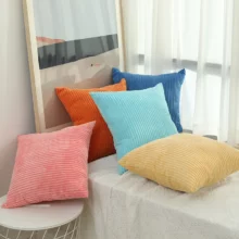 Housse de coussin velours côtelé multi taille et couleurs Housse de coussin velours côtelé multi taille et couleurs 4