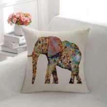 Housse de coussin animaux éléphant d’Afrique Housse de coussin animaux éléphant d'Afrique 2