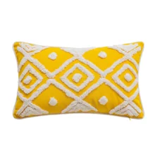 Housse de coussin scandinave motif géométrique brodé style nordique 3