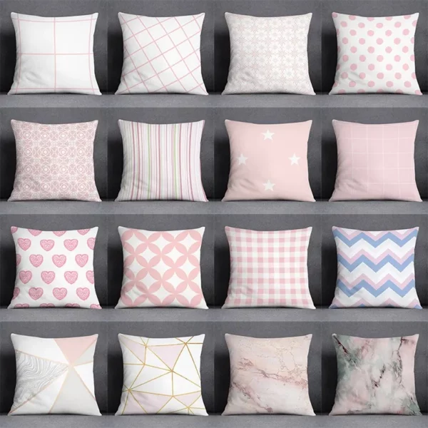 Housse de coussin Rose poudrée Scandi Housse de coussin Rose poudrée Scandi 1