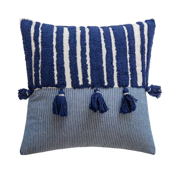 Housse de coussin scandinave motif géométrique brodé style nordique 4
