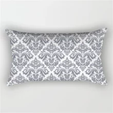 Housse de coussin scandinave géométrique gris 30x50cm 2