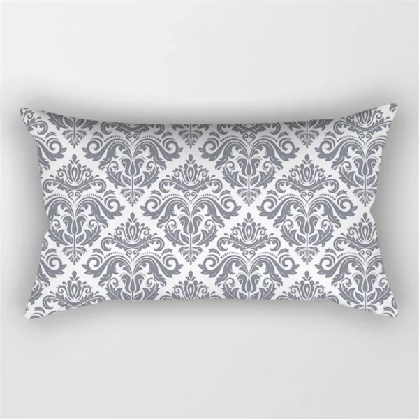 Housse de coussin scandinave géométrique gris 30x50cm 2