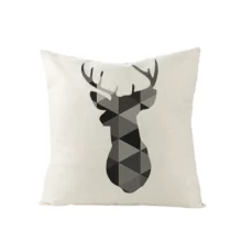 Housse de coussin scandinave géométrique cerf 3D Housse de coussin scandinave géométrique cerf 3D 19