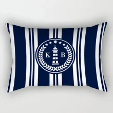 Housse de coussin marin phare d’océan et bateau blanc bleu Housse de coussin marin phare d’océan et bateau blanc bleu