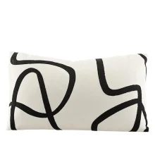 Housse de coussin scandinave design moderne noir et blanc élégant Housse de coussin scandinave design moderne noir et blanc élégant 3