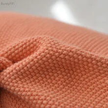 Housse de coussin moderne pompon de couleur Knit Cushion Cover Solid Grey Blue Orange Pillow Case 35*50cm Pompom Ball Cushion Case Soft Sofa Bed Nursery Room Decorative 6