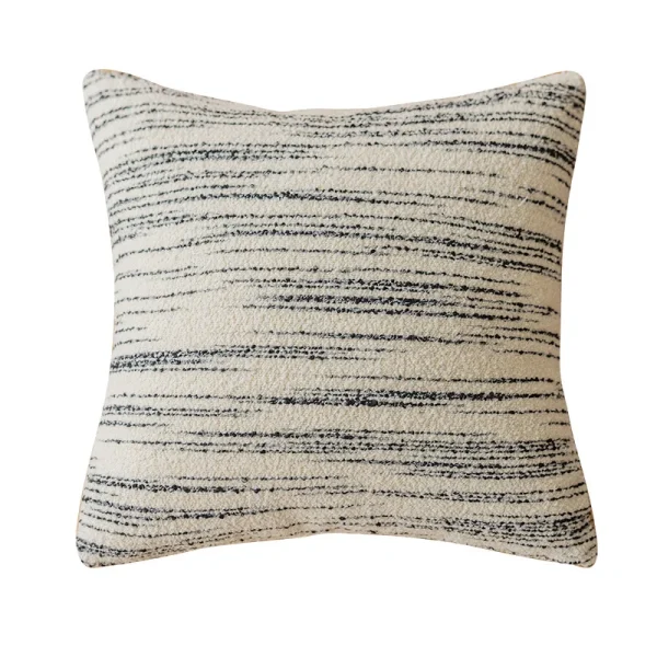 Housse de coussin modernes design rayé noir et blanc tendance 6