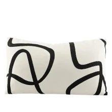 Housse de coussin scandinave design moderne noir et blanc élégant Housse de coussin scandinave design moderne noir et blanc élégant
