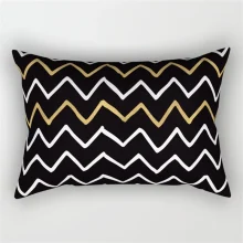 Housse de coussin scandinave moderne noir et blanc géométrique. 3