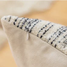 Housse de coussin modernes design rayé noir et blanc tendance 5