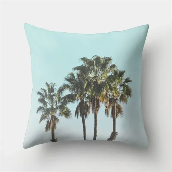 Housse de coussin nature plantes tropicales et cactus déco 20