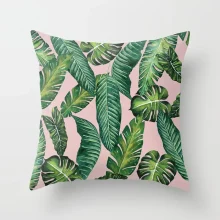Housse de coussin nature fleurs et plantes tropicales Housse de coussin nature fleurs et plantes tropicales 2