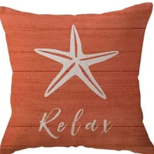 Housse de coussin aux motifs marin pour déco style bord de mer Housse de coussin aux motifs marin pour déco style bord de mer 4