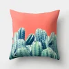 Housse de coussin nature plantes tropicales et cactus déco 22