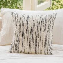 Housse de coussin modernes design rayé noir et blanc tendance 2
