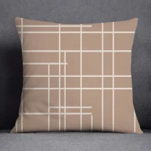 Housse de coussin scandinave géométrique beige et bleu Housse de coussin scandinave géométrique beige et bleu