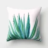 Housse de coussin nature plantes tropicales et cactus déco 24