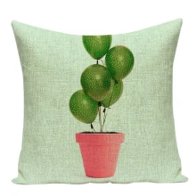 Housse de coussin nature creative cactus et plantes tropicales Housse de coussin nature creative cactus et plantes tropicales 3