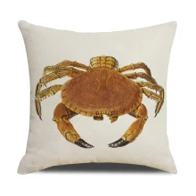 Housse de coussin océanique mammifère et crustacé Housse de coussin océanique mammifère et crustacé 4
