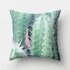 Housse de coussin nature plantes tropicales et cactus déco 12