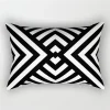 Housse de coussin scandinave moderne noir et blanc géométrique. 11