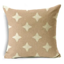 Housse de coussin moderne géométrique étoile corail Juste de coussin avec coutures géométriques, pour canapé, baie vitrée, chevet, 40x40cm/45x45cm/50x50cm 17