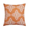 Housse de coussin jardin et terrasse imperméable mosaïque bleu et orange 16