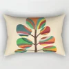 Housse de coussin moderne designs colorés abstraits fleurs et motifs géométriques 4