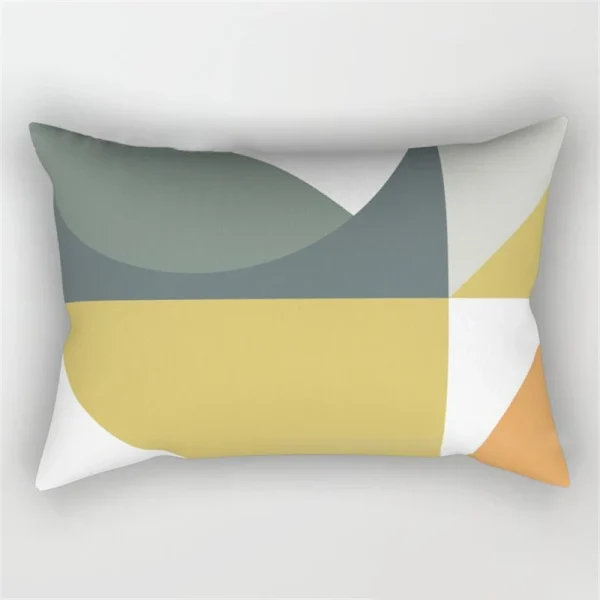 Housse de coussin moderne designs colorés abstraits fleurs et motifs géométriques Housse de coussin moderne designs colorés abstraits fleurs et motifs géométriques 3