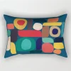 Housse de coussin moderne designs colorés abstraits fleurs et motifs géométriques 15