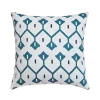 Housse de coussin jardin et terrasse imperméable mosaïque bleu et orange 8