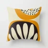 Housse de coussin moderne géométrique motif coloré plante et forme abstraite 6