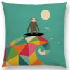 Housse de coussin animaux stylisés zèbre design et autre mammifère 13