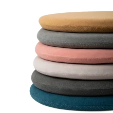 Coussin de chaise rond avec mousse à mémoire de forme déhoussable 1