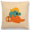 Housse de coussin animaux stylisés zèbre design et autre mammifère 8