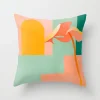 Housse de coussin modernes graphique paysage et cœur coloré 3