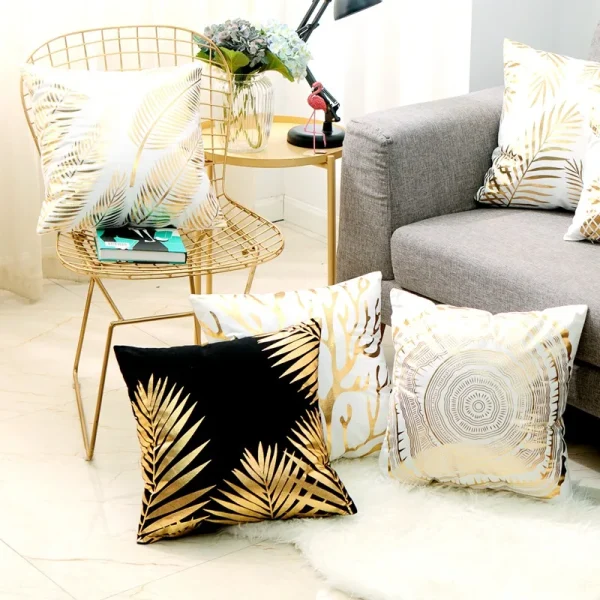 Housses de coussin brillantes les Dorées 1